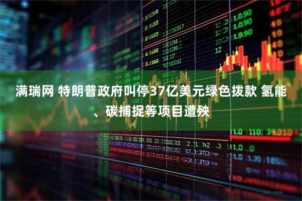 满瑞网 特朗普政府叫停37亿美元绿色拨款 氢能、碳捕捉等项目遭殃